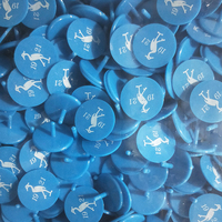 Marqueurs de position de golf ronds plats personnalisés avec logo, assortis |   Marqueurs de balles en plastique durables pour les terrains de golf et le baseball