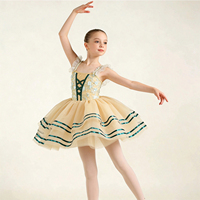 Robe de danse de ballet pour filles, printemps-été, Noël, 100% polyester, tenue de scène, performance