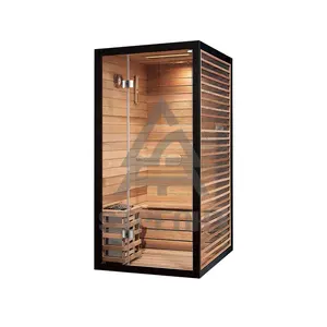 Seepexd factory-made luxury solid wood traditional sauna room indoor salt sauna room sauna electric heater Canadian hemlock