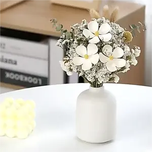 Andmade-jarrón de cerámica minimalista ordic, florero de porcelana rústica de mesa para decoración de sala de estar