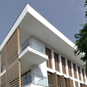 Parement <span class=keywords><strong>métallique</strong></span> écran mural extérieur persienne décorative en aluminium pour façade murale - Product Image 6