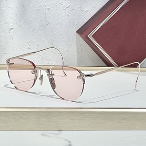 Gafas de Sol FAIRBANK de Lujo Transfronterizas, Moda Europea y Americana, Hechas a Mano en Japón, Montura Ovalada JMM sin Marco, UV400, para Deportes al Aire Libre - Product Image 1