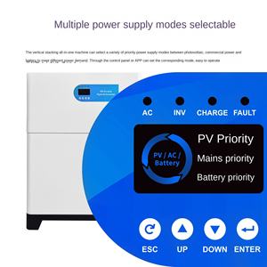 Sistema de Almacenamiento de Energía Solar <span class=keywords><strong>Fotovoltaica</strong></span> Doméstico de 5KW/10KW, Batería de Litio Ferrofosfato, IP65, Fuera de la Red, Apilamiento Vertical, Todo en Uno - Product Image 2