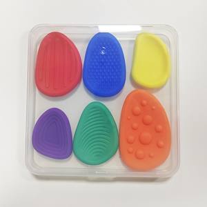 <span class=keywords><strong>Pierre</strong></span> sensorielle pour enfants Soulagement de la pression pour enfants Texture en silicone souple Frette <span class=keywords><strong>Pierre</strong></span> Dentition à friction - Product Image 4