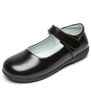 Sepatu Kulit Kasual Gaya Baru Putri Hitam untuk Anak Perempuan dengan Pola Bunga Retro Sol Lembut Penutup Slip-On untuk Pesta Musim Gugur. - Product Image 5