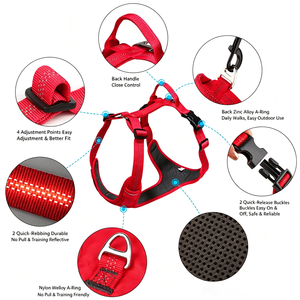 Cross-border H-type breathable dog chest belt out reflective large and medium-sized dog pet explosion-proof traction rope vest - Product Image 4