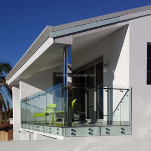 Entretoise d'acier inoxydable de satin de conception moderne de YL <span class=keywords><strong>pour</strong></span> la <span class=keywords><strong>terrasse</strong></span> en verre d'escalier de balcon de garde-corps - Product Image 5