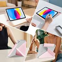 Étui pour tablette iPad 11e génération Pro 13 2025 Air 11 2026 10,9 pouces 2022 Mini 6 7 avec support pour stylet, fonction de réveil et de mise en veille automatiques, coque intelligente