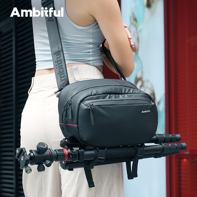 Ambitful GM6 Portable Travel Multi-functional Storage Camera Lens Photography Shoulder Bag with Bottom Tripod Hanging System