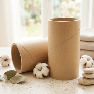 Cilindro de Papel Marrón Ecológico, de Alta Rigidez y Resistente, con Etiqueta Personalizada, Venta al por Mayor, Embalaje Sanitario, Núcleo de Papel para Inodoro - Product Image 1