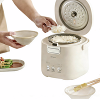 Mini cuiseur à riz électrique 1,2 L 200 W multifonctionnel pour 1-2 personnes avec minuteur