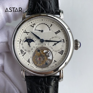 Reloj Mecánico Automático de Lujo con Fase Lunar y Tourbillon, Multifunción, con Logotipo Personalizable, para Hombre, en Venta - Product Image 3