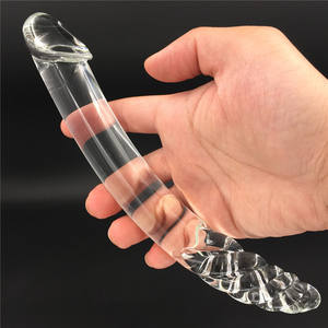 زجاج كريستال مزدوج الرأس قضيب للإناث أداة جنسية للاستمناء الشرج محشوة لعبة الكبار - Product Image 3