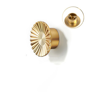 Light Luxury Brass Cabinet Pulls French <strong>Style</strong> Single Hole Gold <strong>Knobs</strong> for Wardrobe <strong>Drawer</strong> Cupboard - Product Image 2