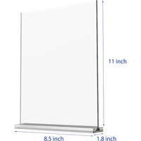 Support de signalisation vertical double face en acrylique transparent portable, présentoir sur pied pour la publicité écologique à domicile