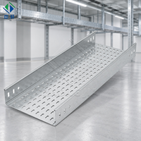 Système de chemin de câbles ventilé/perforé galvanisé à chaud pour la distribution électrique industrielle, usage intensif
