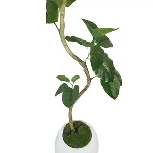 OH ARTS - Bonsái Artificial Grande de Ficus Lyrata, Plástico con Certificación UV, Césped Artificial para Exteriores, Diseño Tropical para Bodas y Hoteles - Product Image 6