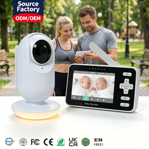 กล้องวงจรปิดสำหรับเด็กแบบ 5G Dual Band WiFi พร้อมแอพพลิเคชั่น หน้าจอ IPS 4 นิ้ว กล้อง PTZ มองเห็นในเวลากลางคืนอัตโนมัติ ระบบตรวจจับเสียง VOX พร้อม AI ตรวจจับความเคลื่อนไหวและการร้องไห้ - Product Image 1
