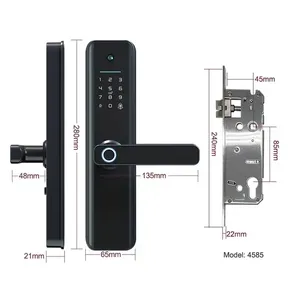 Aidmi Keyless Entry Tuya Smart blocco porta impronta digitale serratura elettrica biometrica Smart Lock con fotocamera