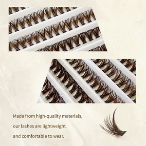 บลิง บลัง พีบีที วีแกน แฟสต์ 40D ขนตาปลอมแบบกลุ่มสีน้ำตาลกาแฟ แพ็คแบบผสม ทำมือ สำหรับต่อขนตาด้วยตัวเอง - Product Image 4