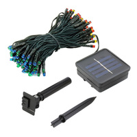 Guirlande lumineuse solaire extérieure OEM 12m 100 LED multicolores changeantes pour Diwali, Noël et jardin