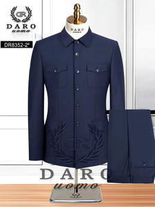 Traje <span class=keywords><strong>de</strong></span> hombre <span class=keywords><strong>de</strong></span> 2 piezas clásico azul <span class=keywords><strong>oscuro</strong></span> traje <span class=keywords><strong>de</strong></span> boda para hombre 2023 cuatro bolsillos Slim Fit <span class=keywords><strong>novio</strong></span> esmoquin traje Mariage Homme - Product Image 4