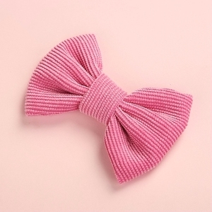 Cute Corduroy <strong>Baby</strong> Bows With Nylon <strong>Headband</strong> or Clips - Product Image 4