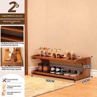 Meuble à chaussures économique en bois massif réglable en hauteur pour entrée de maison, anti-poussière, rangement pratique pour dortoir
