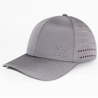 Casquette HS40 Premium unisexe découpée au laser, perforée, imperméable, 6 panneaux, visière incurvée, logo en silicone minimaliste personnalisé pour la randonnée et le surf