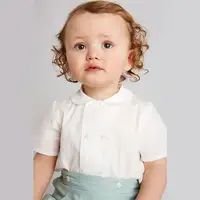 ベビー服セットリトルボーイブティック服スーツ幼児ホワイトコットンシャツパンツ夏の子供たちスペインの衣装OEM