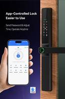 Serrure intelligente Sinovo Slim avec contrôle par application Tuya & TTLock, déverrouillage par empreinte digitale, mot de passe, carte, clé, pour porte en aluminium