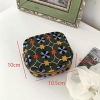 Pochette cosmétique brodée en gros avec porte-monnaie et porte-cartes d'identité, idéale pour le voyage, cadeau pour femme
