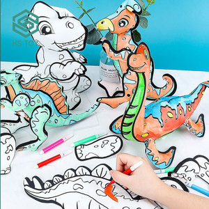 HS çocuk şişme oyuncaklar kiti DIY el yapımı sanat boyama dinozor beraberlik balonlar tedarikçisi satılık - Product Image 4