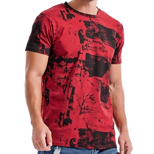 <b>Men's</b> <b>Red</b> <b>Black</b> Solid O-Neck Short Sleeve Regular Fit High Quality Eco-Friendly Streetwear Casual T-<b>Shirt</b> Jersey Fabric - Product Image 1