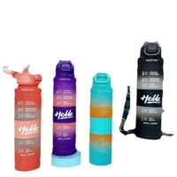 Grande Bouteille d'Eau en Plastique Portable Givrée de 1000 ml à Couleur Dégradée, pour Boissons d'Été, Sport et Voyage en Extérieur