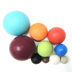 Silicone Nbr personnalisé Nr petites boules en caoutchouc dur solides industrielles 30mm 50mm 40mm 25mm 60mm Buncyball en caoutchouc