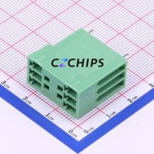 KF2EDGVH-3.5-2*3P Plug-in Terminal Block Through hole,P=3.5mm Connector Board-to-Board / Socket - Closed 2x3P 3.5mm Green - Product Image 2