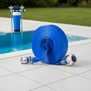 Tuyau de lavage bleu 1,5 po x 100 pi avec raccords pour usage plomberie - Product Image 2