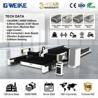 Machine de découpe laser à fibre grand format haute vitesse GKS12025SL, découpe laser de tôles métalliques
