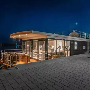 현대 Houseboats 폰툰 보트 부동 리조트 호텔 뗏목 보트 하우스 물 레스토랑 부동 솔루션에 작은 집