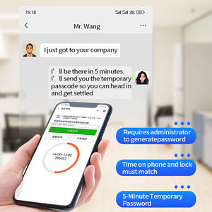 थोक मूल्य कार्यालय ग्लास दरवाजा फिंगरप्रिंट लॉक ऐप नियंत्रण पासवर्ड, कार्ड, वायरलेस स्मार्ट लॉक - Product Image 3