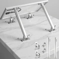 Supports de montage solaire réglables en aluminium H2 pour panneaux solaires de 50W à 400W, pour toit de camping-car/bateau, couleur argent