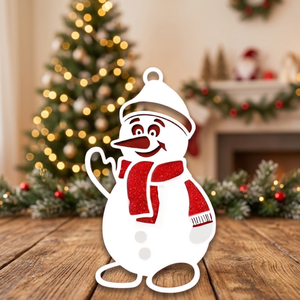Creative 12-Inch Modern Style Christmas Snowman Doll Shape Iron Handcrafted Outdoor Home Party Decor Gift Bag - Product Image 3