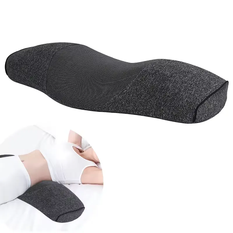 Almohada de soporte lumbar para cama, almohada ergonómica de espuma viscoelástica para dormir, almohada de cintura para dormir