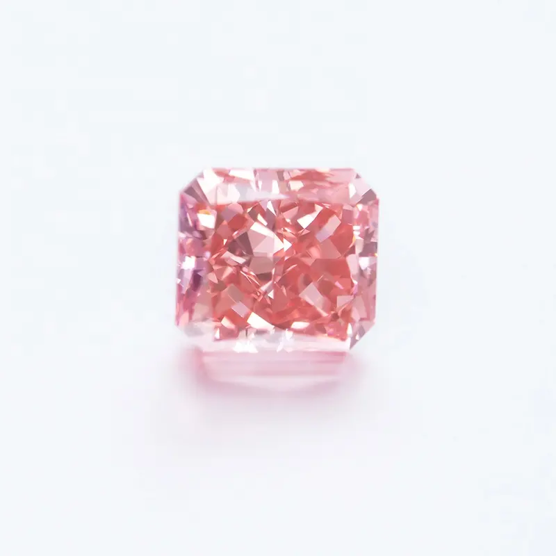 Radiant Cut VVS2 Purity Fancy Color CVD Diamond Vivid Pink Lab Created Diamond For Jewelry Making