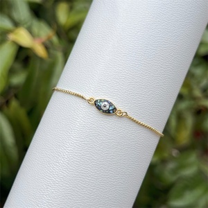 Pulsera de ojo de demonio de concha clásica y elegante, de moda y de gama alta, <span class=keywords><strong>cobre</strong></span> <span class=keywords><strong>chapado</strong></span> <span class=keywords><strong>en</strong></span> <span class=keywords><strong>oro</strong></span> de 18 quilates, versátil para uso diario - Product Image 6