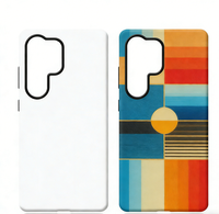 Coque de téléphone portable vierge en TPU et PC, 2-en-1, robuste, pour sublimation 3D, compatible avec les machines d'impression de coques de téléphone
