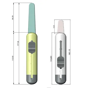 MIDDIA Box Cutter Safety Utility Knife Ceramic Cardboard Carton Cutter With Serrated Replacement Blade