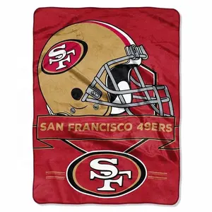 Home decor high quality San Francisco 49ers flag warm throw blanket 50 x 60 inches winter flannel blanket