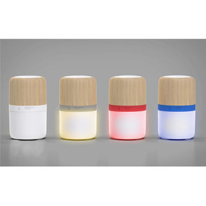 Quà Tặng Sáng Tạo Ý Tưởng Loa Nhỏ <span class=keywords><strong>3</strong></span> W Tre RGB LED Ánh Sáng Ban Đêm Đèn Không Dây Di Động Màu Xanh Răng Loa - Product Image 2